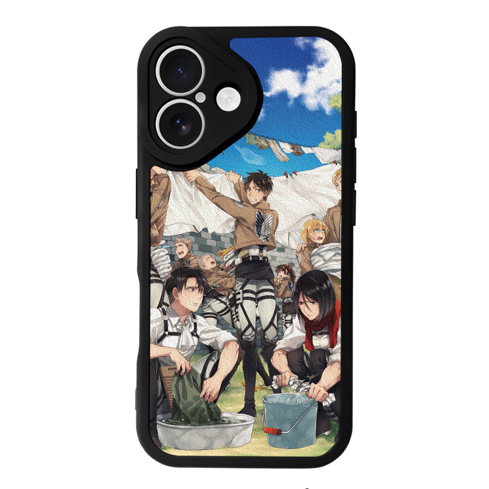（画像用） 進撃の巨人 Attack on Titan 【iPhone 16シリーズ対応】シリコンスマホケース（レザー調） 材質：シリコン
